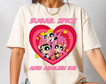 T-shirt « Sugar Spice Abolish Ice », T-shirt anti-glace, T-shirt « Due Process », Haut Chinga La Migra, Vêtements pour la justice sociale Fdt, Tenue pour immigrés