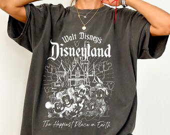 Camiseta Comfort Colors de Disneyland Resort, camiseta retro de los parques de Disneyland, camiseta familiar de Magic Kingdom, atuendo de Disneyworld, ropa familiar de Disney