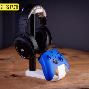 Headphone Holder Controller Stand | Desk Organization | Sleek Functional Gaming Accessory