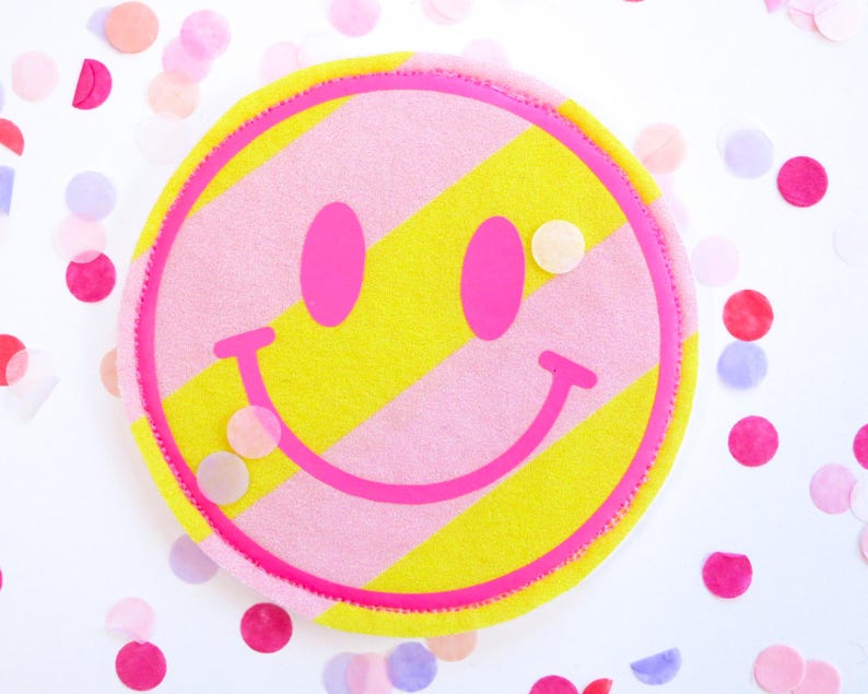Kletties school bag, school cone for girls, candy cone, gift for starting school, first day of school, unicorn, rainbow, cloud, patch, filling, school cone, Easter Smiley gestreift