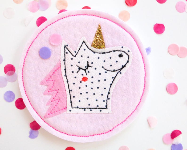 Kletties school bag, school cone for girls, candy cone, gift for starting school, first day of school, unicorn, rainbow, cloud, patch, filling, school cone, Easter Einhornkopf