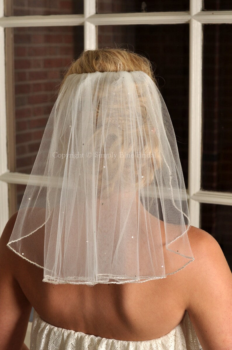 swarovski crystal bridal veils