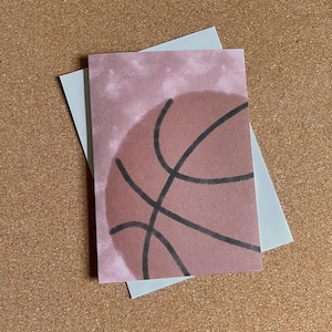 Basketball Greeting Card - Sports Greeting Card -Any Occasion Blank Card - Birthday Card - Sports Team Celebration - Sports Banquet