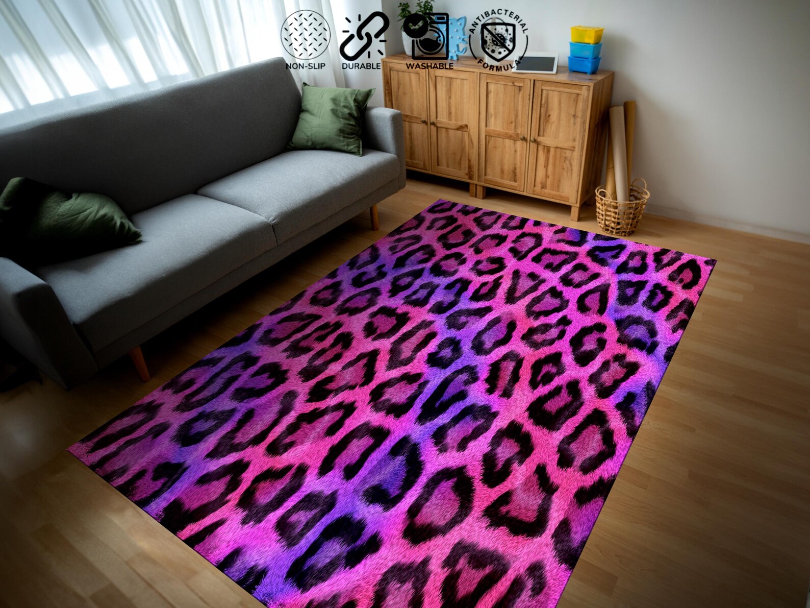 Pink Leopard Rug, Leopard Pattern Rug, Leopard Rug, Leopard Pattern ...