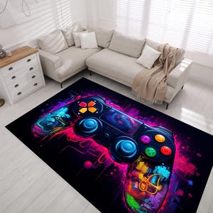 Game Controller Rug: Gaming Decor Area Carpet