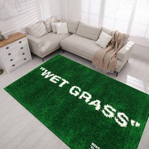 Wet Grass Pattern Rug: Green Terrace Area Rug