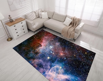 Galaxy Rug, Nebula Space Carpet, Starry Sky Design, Home Rug, Kitchen Rug, Modern Rug, Area Rug, Popular Rug, Galaxy Themed Rug, Stars Rug