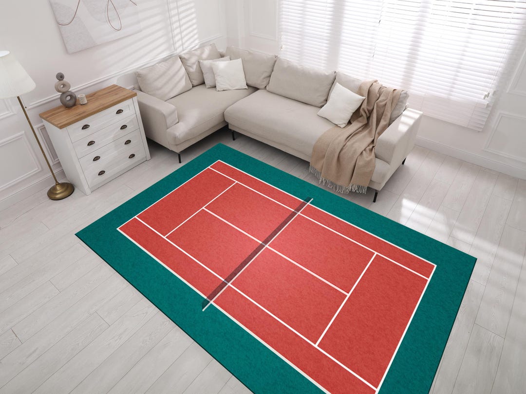 Tennis Court Area Rug: Non-slip Sports Rug - Etsy