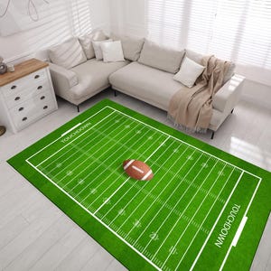 American Football Rug, Soccer Field Rug, Gift For American Football, Custom Team Logo Rug, Sports Rug, Boy Room Rug, Home Decor Rug,Area Rug