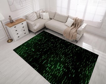 Tapis Matrix Code : tapis de cinéma vert