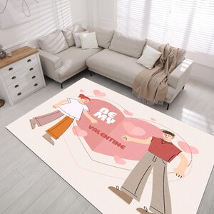 Valentine&#39;s Day Rug: Custom Love Carpet, Romantic Home Decor