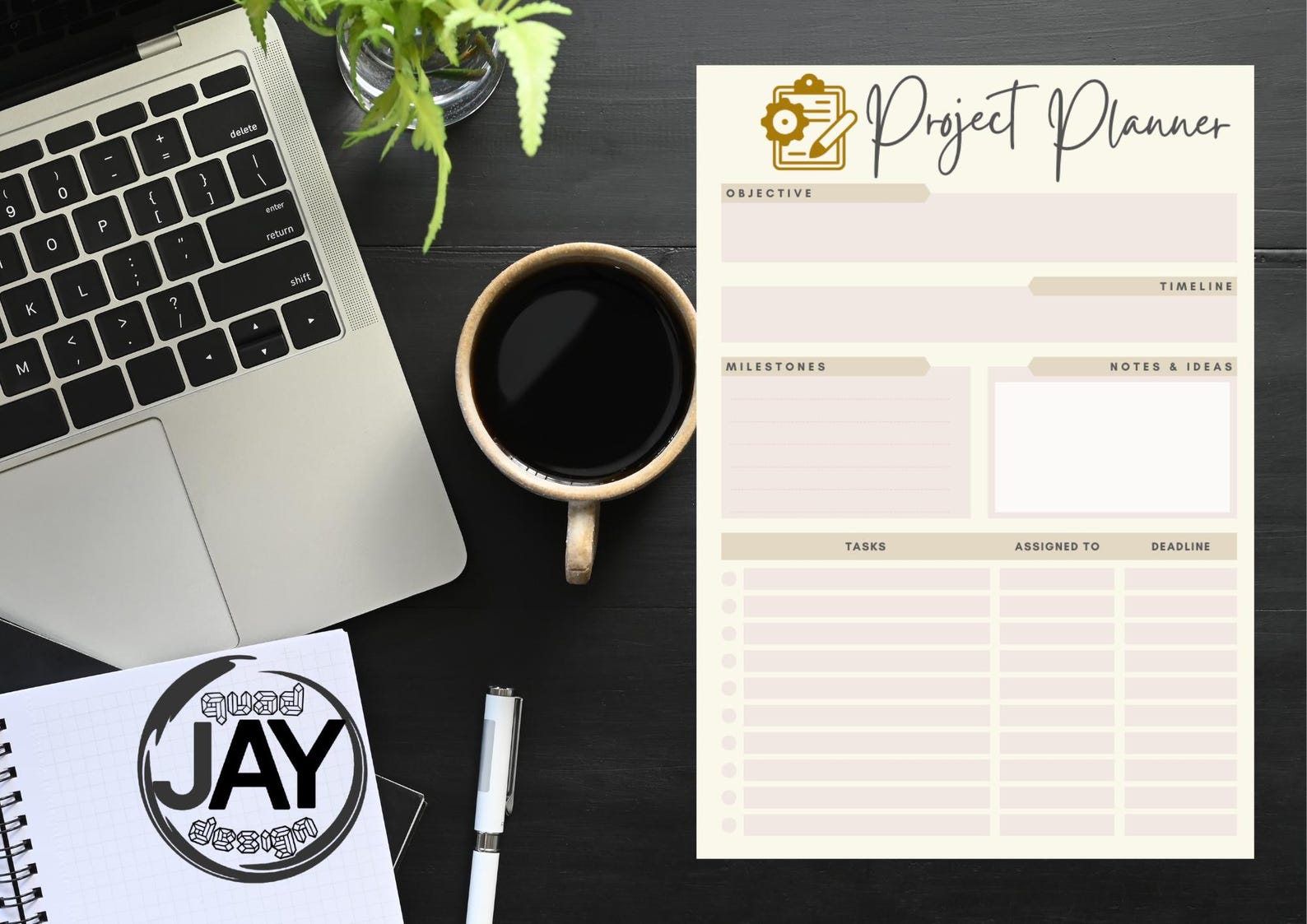 Digital Project Planner | Printable Project Planner | Project ...
