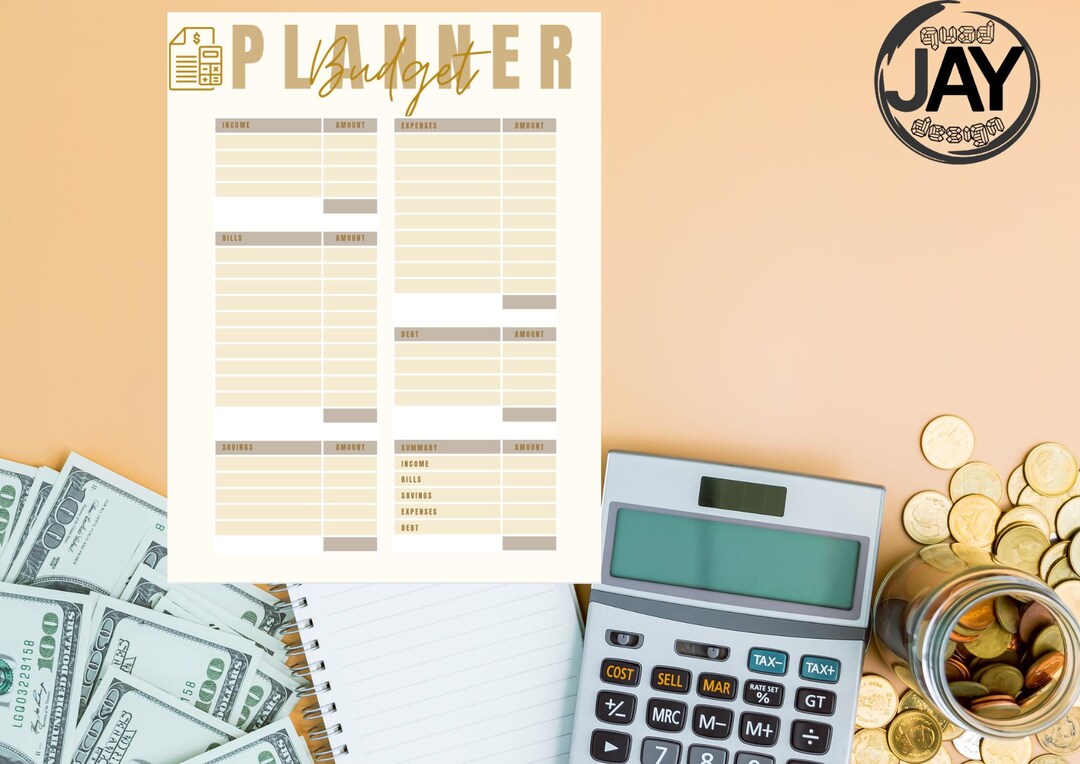 Cute Budget Planner, Digital Printable Budget Planner Financial Planner ...