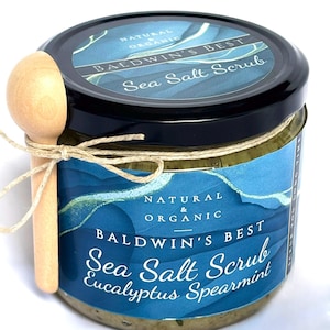Organic Sea Salt Scrub- Eucalyptus Spearmint