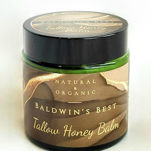 Organic Tallow Honey Balm- All Natural and Chemical Free Daily Moisturizer