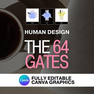 Human Design Gates Canva Vorlagen: Anpassbare Grafiken (Digitaler Download)