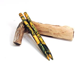 Reserved Acrylic Hair Sticks Cheesehead, 6 inches (152.4 mm), Hair Accessories, Hair Jewelry, Hair Toy, Hair Pin No 2834