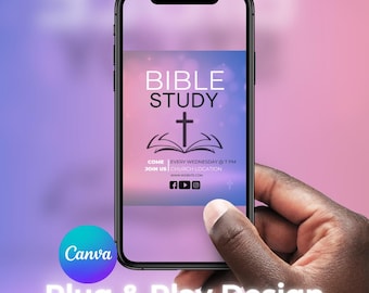 Editable Bible Study Flyer | Canva Template