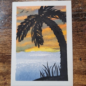 ACEO One Of A Kind Original Kunst Karte Aquarell / Mixed Media Malerei Sammler Kunst - Miniatur Kunst - Ungerahmt Kunst - Signiert