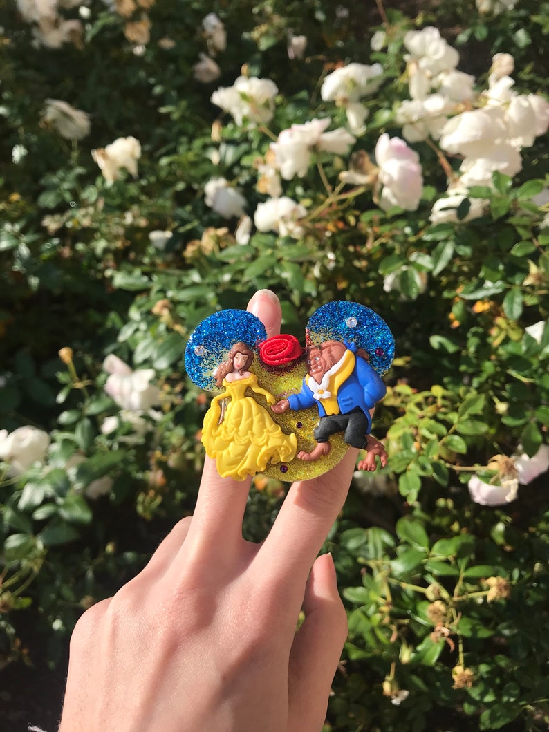 Belle and Beast \u201cBeauty and the Beast\u201d Disney inspired Phone Pop popsocket