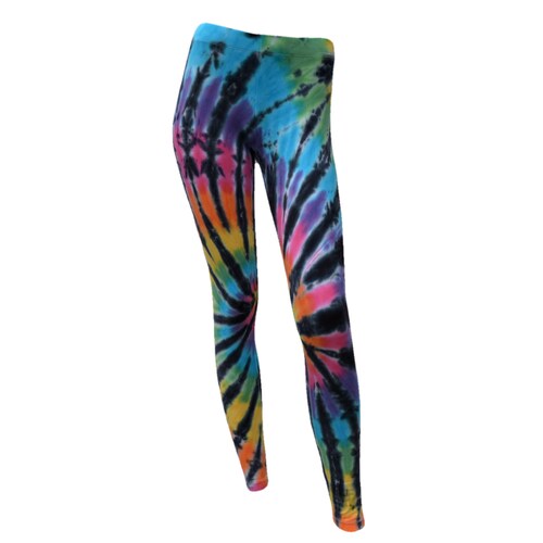 Black Leggings Hand Dyed Yoga Clothing 