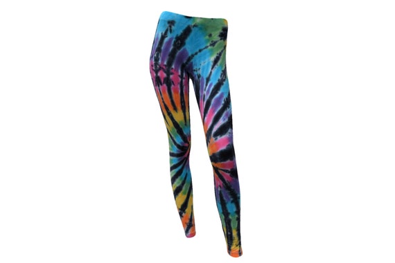 Black Leggings Hand Dyed Yoga Clothing 