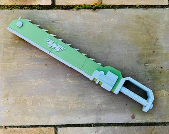 Imperial Guard Chainsword 3D printed kit - Cosplay, Life Size - Warhammer 40K - Cadian shock troops