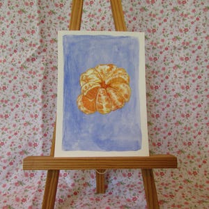 Hand Painted Acrylic Painting of an Peeled Orange
