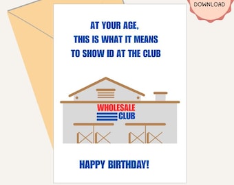 Funny Costco Birthday Card | Getting Older Humor | Wholesale Club Greeting  (5" X 7") - Etsy