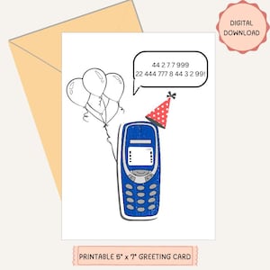 Cartão de aniversário do milênio para imprimir