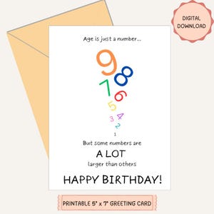 Carte d'anniversaire amusante pour personne âgée | L'âge n'est qu'un nombre