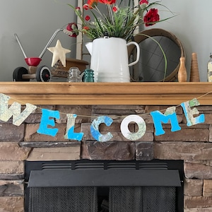 map welcome sign