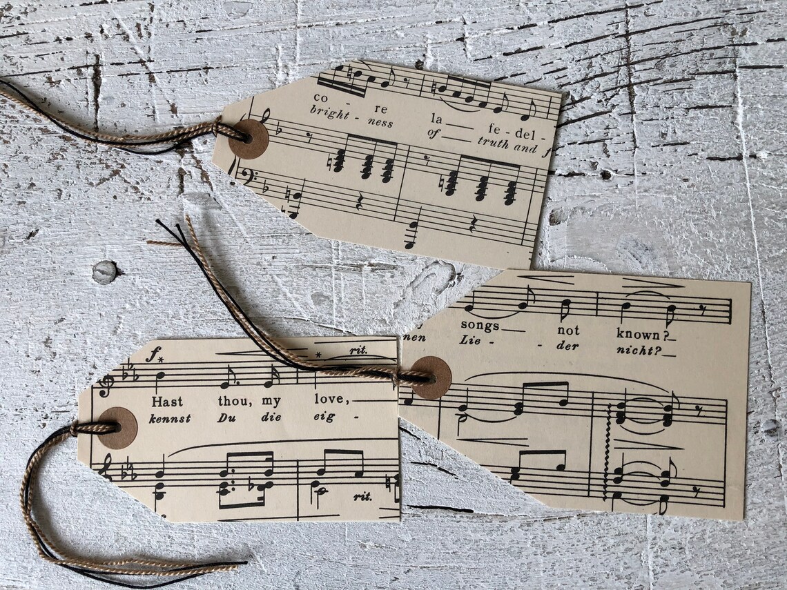 Set of 20 music gift tags music themed gift tags Etsy