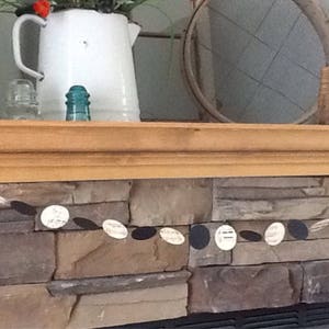 black and white music garland