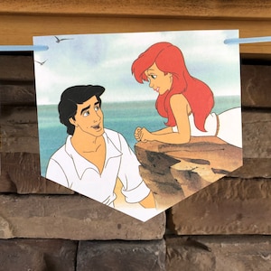 little mermaid bunting; storybook banner; reading corner garland
