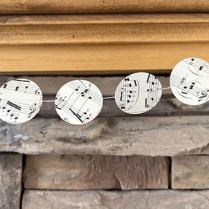 music garland; music themed celebration garland; music themed holiday decor