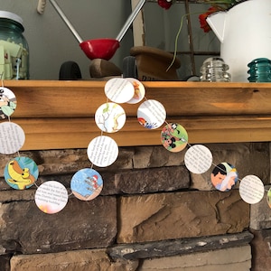 storybook garland; Christmas tree storybook garland; book themed baby shower garland