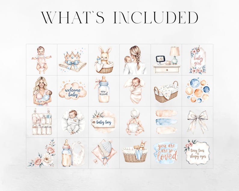 Watercolor Baby Clipart Set With Newborn Family and Motherhood ...