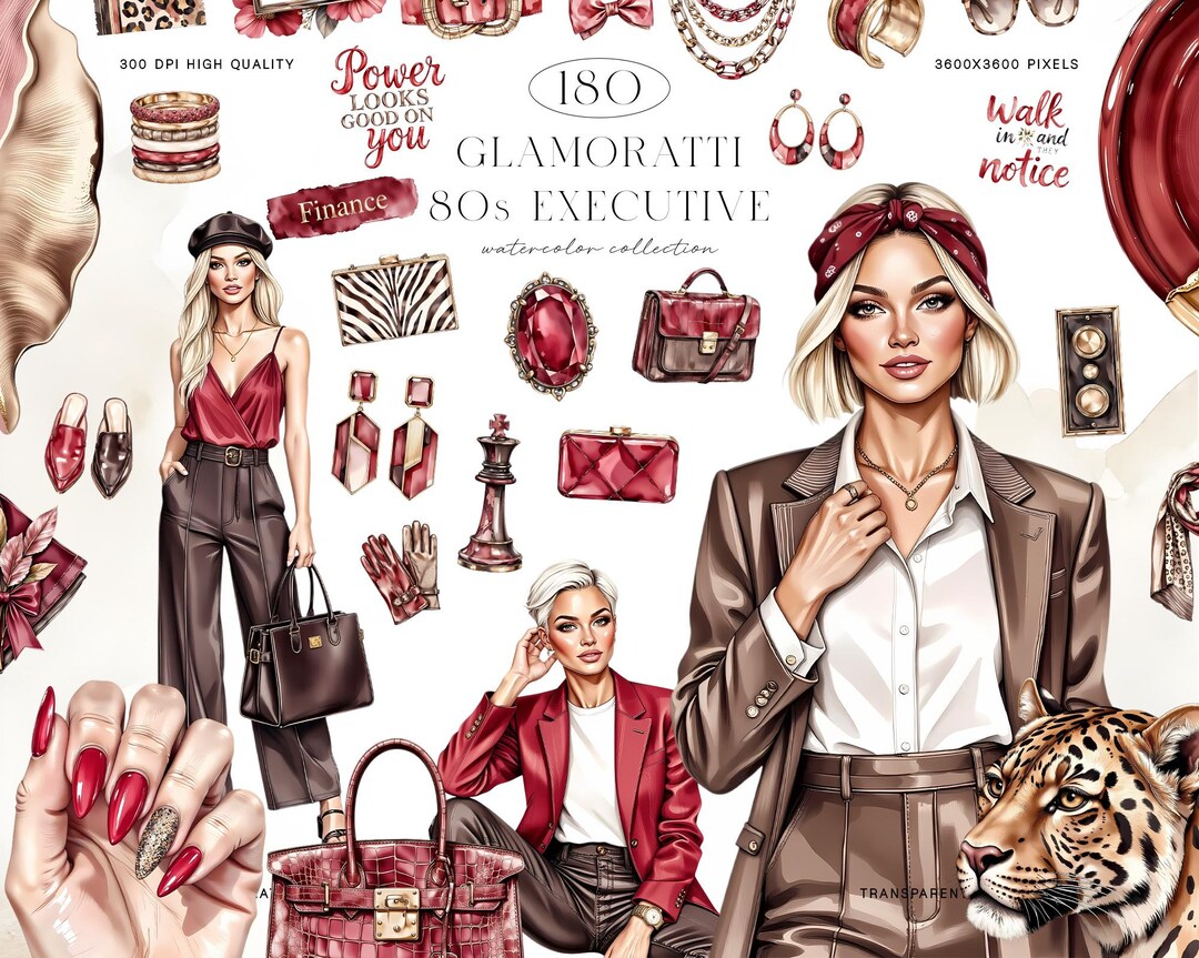 Glamoratti Retro Power Woman Clipart