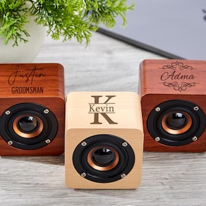 Altavoz Bluetooth personalizado Altavoz Bluetooth personalizado Altavoz Bluetooth grabado Altavoz portátil Regalo de aniversario para él Regalo de padrino de boda