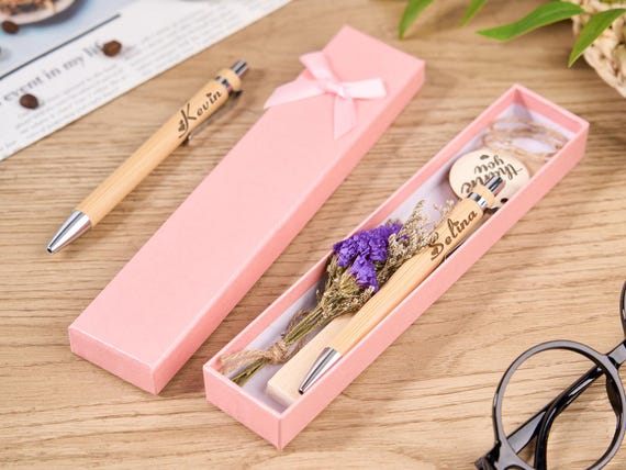 Personalized Ballpoint Pen With Name, Custom Gift for Educator & Teacher, Thank you for Helping Me Grow, Engraved Name Pen With Gift Box.