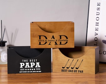 Personalisierte Holz Huthalter, benutzerdefinierte Holz Hutschachtel, Baseball Huthalter für ihn, Cap Organizer, Cap Stand, Vatertagsgeschenke für Papa, Opa Geschenk