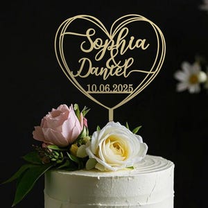 Personalized Cake Topper, Custom Names Cake Topper, Mr. and Mrs. Cake Toppers for Wedding, Wedding Cake Topper, Personalized Cake Topper