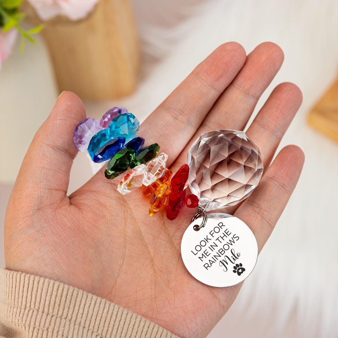 Rainbow Bridge Pet, Sun Catcher, Pet Memorial Ornament, Personalized ...