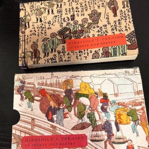 Hiroshige&#39;s Tokaido in Prints and Poetry slipcased book, 1961 Vintage