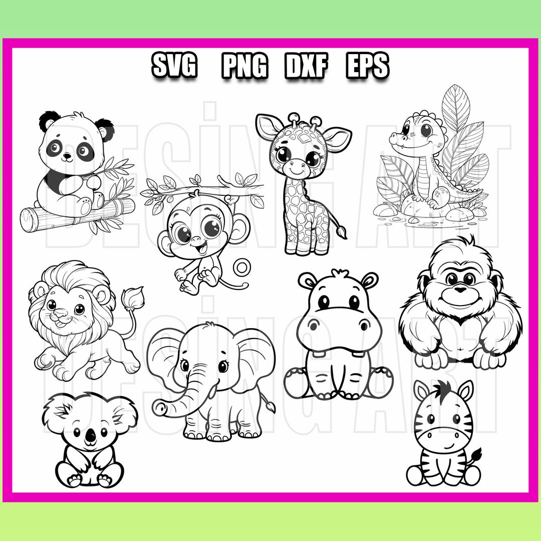 Safari Animals Layered SVG Cute African Jungle Animal Cut File Cricut ...