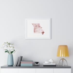 Mapa de elevación de Missouri (rojo sangre).