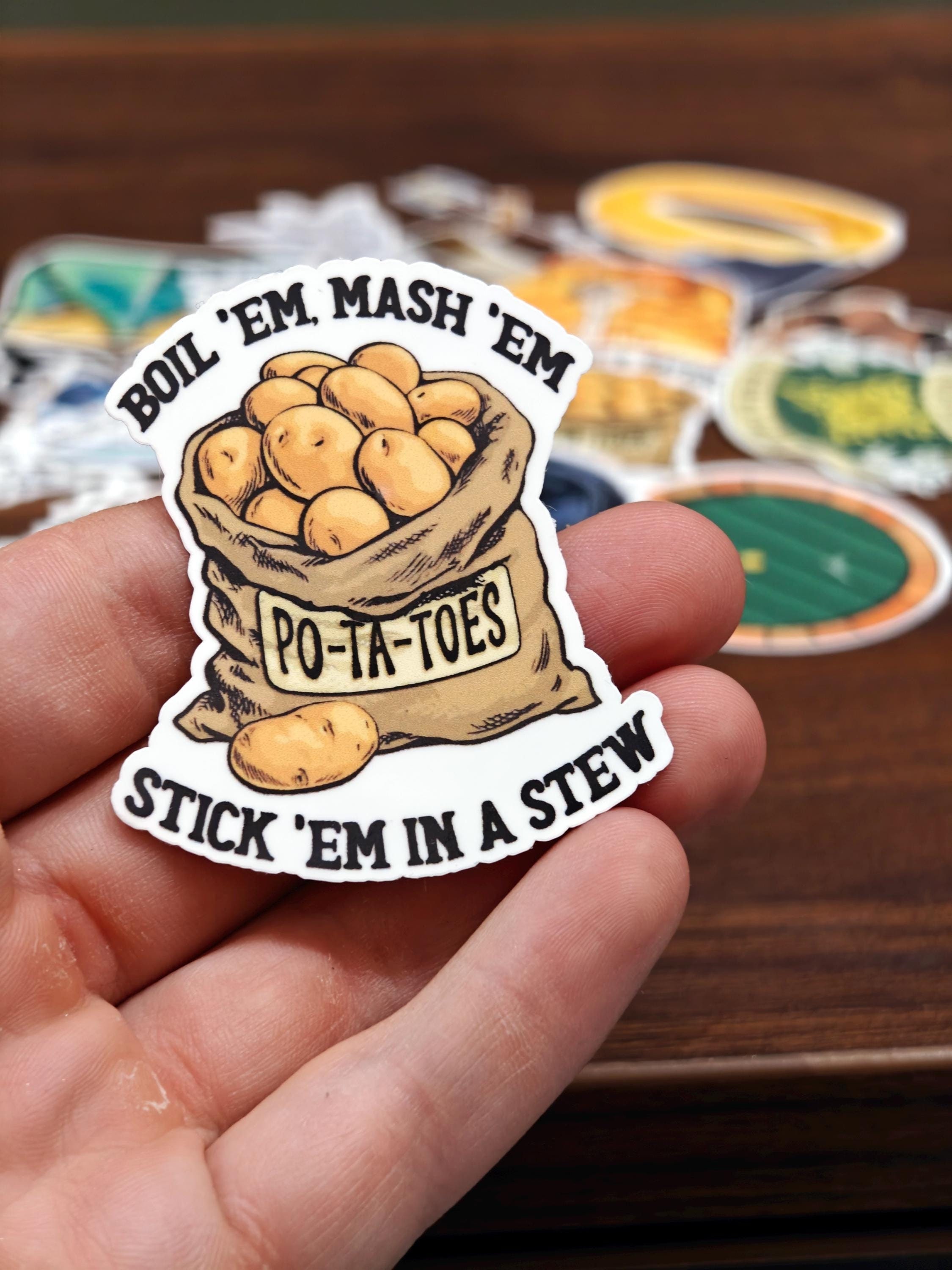 Po-ta-toes | Boil 'Em, Mash 'Em, Stick 'Em in a Stew | Lord of the Rings | Sam | Vinyl Sticker