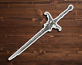 Spada del Signore del Male / Adesivo Minimale / Adesivo Fantasy
