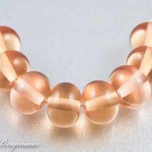 Transparent Peach Lampwork Spacer Beads, Glass Jewelry Supplies, Handmade SRA image 2